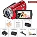 Camera Camcorders, Besteker Portable Digital Video Camcorder HD Max. 16.0 Megapixels 1280*720P DV 2.7 Inches TFT LCD Screen 16X Zoom Camera Recorder (108-Red)