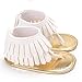 Voberry Toddler Baby Girls Tassel Sandals Soft Soled Anti-slip Fringe Footwear Shoes (0-6 Month, White 1)