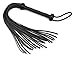 Elysium's Gate, LLC Ultra Premium Black Leather Flogger Whip 20 Tails Braided Handle Grip and Wrist Strap Horseback Riding