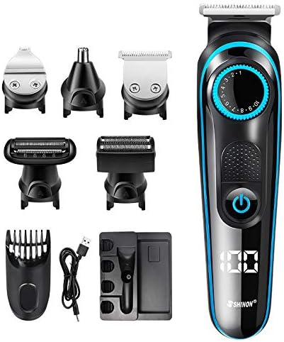 Beard Trimmer & Hair Clipper,5 in 1 Multi-functional Waterproof Man's Grooming Kit Hair Clippers Beard Trimmer Kit Body Groomer Kit of Mustache Trimmer Nose Hair Trimmer Precision Trimmer