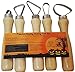 Pumpkin Carving Tools 5 Piece Set - Best Pro Level Carving Kit - Different Loop Sizes