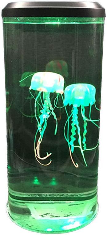 LIN HE SHOP Jellyfish Mood Lamp, LED Bedside Plug-in Night Feeding Lamp, Bedroom Colorful Atmosphere Lamp,for Home Decor Relaxing,2.5W,14.3×40CM