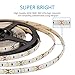 LED Strip Lights, LEDMO Upgraded SMD 5630 Light Strip, IP65 Waterproof 300LEDs 16.4Ft Cool White 6000K LED Light Strip+DC12V 5A Power Supply