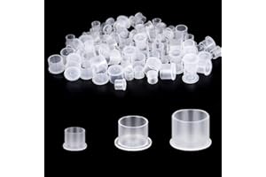 UPTATSUPPLY 300pcs Ink Caps with Base Tattoo Ink Cups White