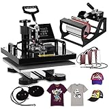 BestEquip Heat Press Machine 8 in 1 Digital Transfer Sublimation T Shirt Heat Press 15x15 Inch Heat Press for T-shirt Hat Mug Plate Cap (15'' x 15'' 8IN1)