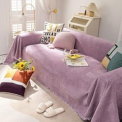VClife Modern Purple Chenille Couch Cover Soft