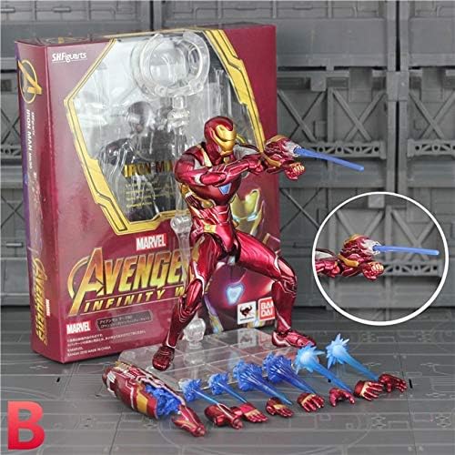SAATAN ko39;s shf s.h.figuarts 6" thanos iron man mk50 action figure cosmic cube tesseract marvel 2018 avengers 3 infinity war toys doll