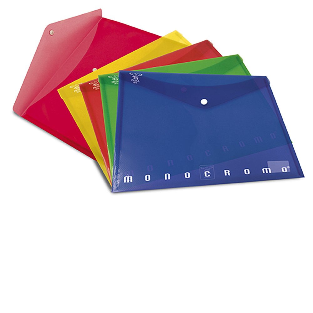 Pigna, 12 x A5 Monochrome PPL Pocket Clear Pocket Pack of 12