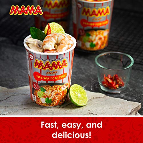 MAMA Noodles CREAMY SHRIMP TOM YUM Instant Cup Noodles w/ Delicious
