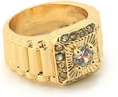 Hip Hop Iced Out Fashion 14K Gold Plated Bling Ring G02 (10)