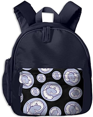 Narwhal Student Cartoon Carrying Bookbags Graphic Anti-lost Schoolbags
