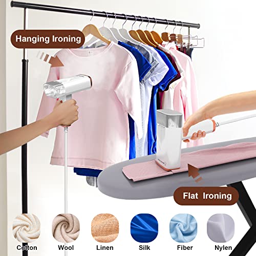Foldable Handheld Steamer with Travel Case, 1000W 20S Fast Heat-up Portable Garment Steamer for Clothes with Brush, Clothing Steamer Iron Fabric Wrinkle Remover for Home Office Travel
