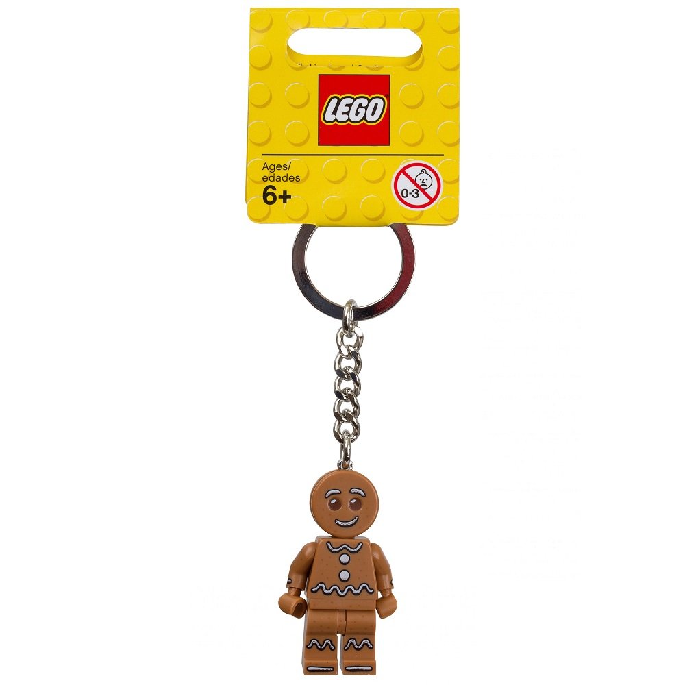 Official Lego Gingerbread Man Minifigure Keyring 851394