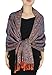 Peach Couture Elegant Double Layer Reversible Paisley Pashmina Shawl Wrap Scarf