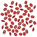SuperDuos Czech Glass 2-Hole Seed Beads, 5.5 x 3.5mm/8g, Opaque Red
