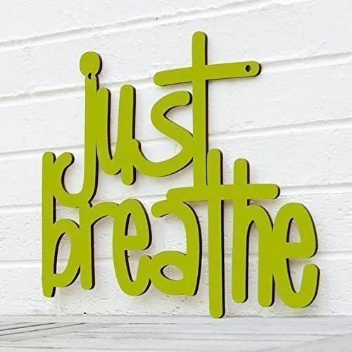 Just Breathe Sign Spiritual Wall Art Meditation Focal