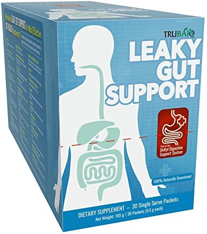 Leaky Gut Support 30 Packets: Nutritional Supplement with Vitamins, Minerals, Herbs, Probiotics for Medicinal Health