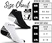 Physix Gear Short Compression Socks for Men & Women - Best Low Compression Socks Women & Men with Arch Support, Ideal for Running, Plantar Fasciitis comfort, and Swelling, White/Black (2 Pairs), L/XL