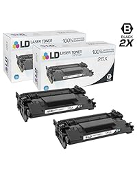 LD© COMPATIBLES Reemplazos para HP 26 X cf226 X Conjunto De 2 High Yield Black Laser Cartuchos de tóner para LaserJet Pro Impresoras: M402Dn, m402dw, M402 N, MFP M426fdn, MFP m426fdw