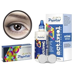 Tropical Colors 3 Month Disposable Contact Lenses – 2 Units (-1.25.Nut Brown)