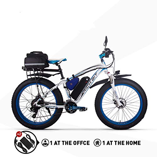 RICH BIT Electric Bike 1000W e-Bike RT022 48V 17Ah LG li-Battery 26 4.0 inch Fat Tires Suitable for