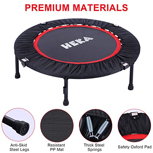 HEKA Foldable Mini Trampoline for Adults, 40" Rebounder Trampoline with Handle Adults Workout