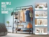 Klass Home Heavy Duty Clothes Rail 120KG with Shoe Rack & Hooks view 5