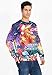 RAISEVERN 3d Funny Lightning Flash Dinosaur Dragon Design Hip Hop Humor Pullover Sweater Sweatshirt For Ugly Christmas, 2017 Style Christmas Dragon 1, XX-Large