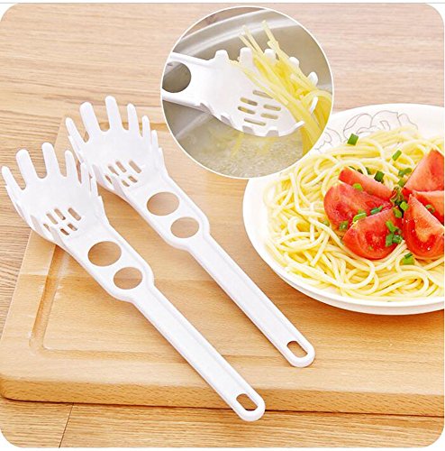 Pasta Spoon Spaghetti Server -Pasta Fork Ladle with portion measurement