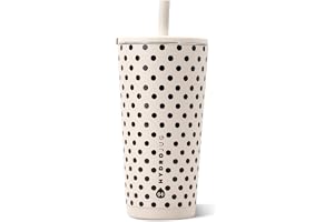 HydroJug Polka Dot Everyday Tumbler 20 oz, Ceramic-Lined, French Vanilla | Vacuum insulated stainless steel, Polka Dot, soft-
