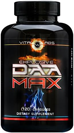 Vital Labs DAA Max D-Aspartic Acid 120 Capsules. 1,500mg per cap. Boost testosterone, sex drive and muscle support. For bodybuilders, fitness and physique.