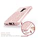 Tobomoco Phone Case Compatible with Samsung Galaxy S9 Plus, Cute Bling Sparkle Glitter Slim Heavy Duty Shockproof 3 in 1 Hybrid Hard PC Soft TPU Bumper Protective Case Cover for Women, Rose Gold