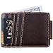 McDull Mens Money Clip Magnetic Thin Front Pocket Wallet RFID Genuine Leather Slim Minimalist Wallet Credit Card Holder for Men Women Brown(Coffee)