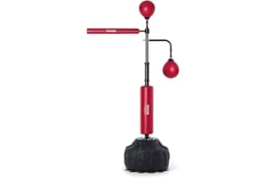 VEVOR Boxing Speed Trainer, Punching Bag with Stand, Reflex Boxing Bag for Teens & Adults, Height Adjustable Free Standing St
