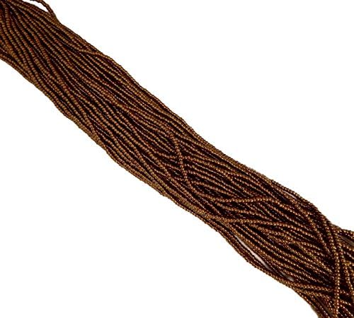 Iris Metallic Dark Gold Czech 11/0 Glass Seed Beads 1 Full Hank Preciosa