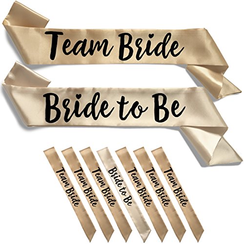 Buy Team Bride 7pc Satin Sash Set Sophisticated & Fun Party Favors