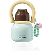 Sidagar 22 oz Water Bottle with Straw and Bowl, Wide Mouth Insulated Stainless Steel Tumbler;24H Ice Cold Leak-Proof Cup for Women Picnic & Hiking; Heart Bracelet Charm, Ideal Gift Choice, Gem Blue