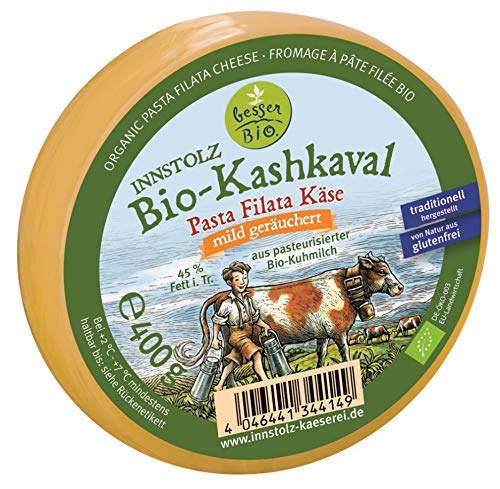 Innstolz Kashkaval mild geräuchert Pasta Vilata 45% 400 gr. Käserei Roiner aus Bayern