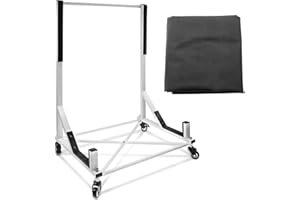 A-Premium White Hard Top Storage Cart with Dust Cover Compatible with Chevrolet Corvette Mazda MX-5 Miata Porsche 911 Boxster