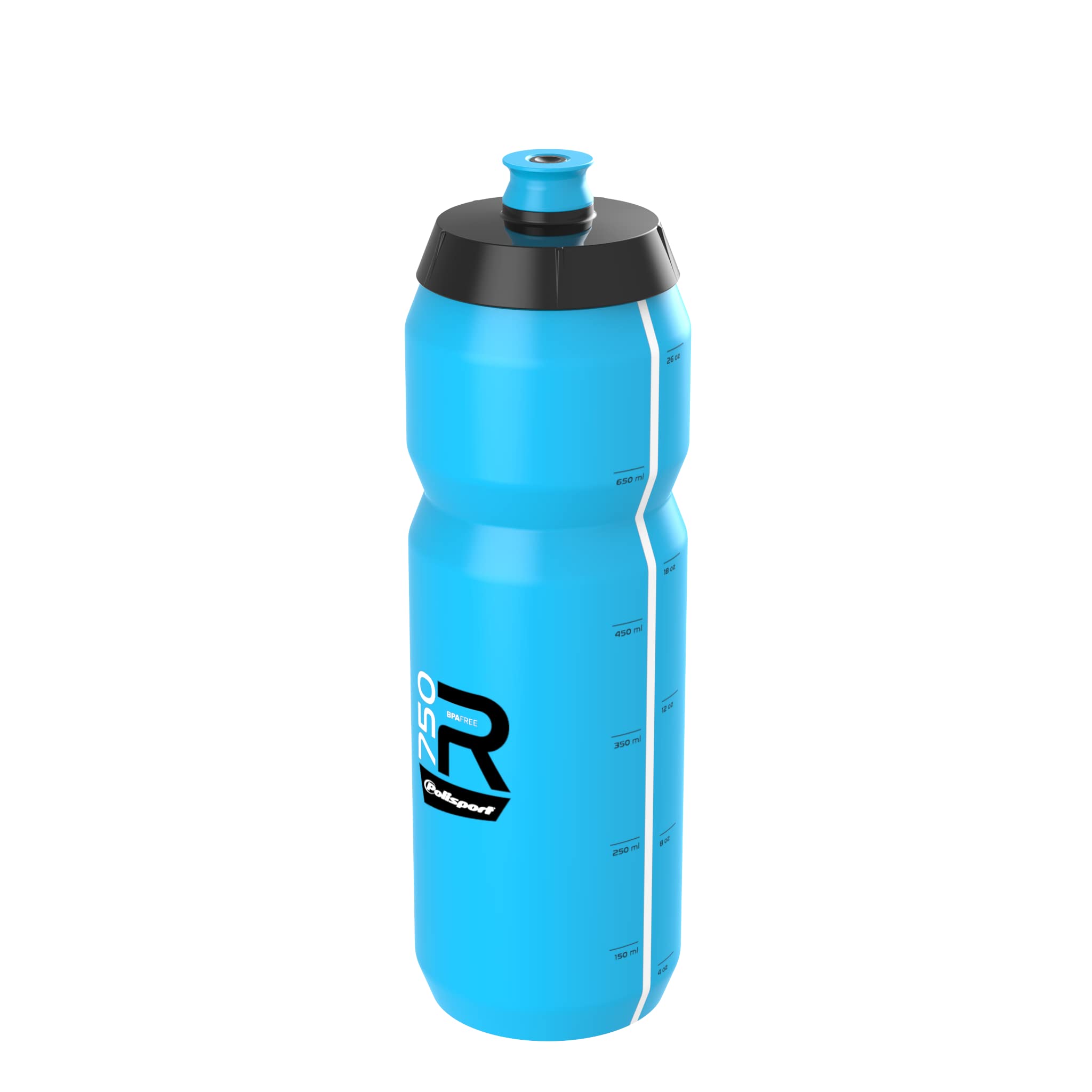 Polisport 8646300003 - R Bicycle R750, Large 750 ml BPA-Free Squeezable Water Container, Lightweight with Soft-Touch Tip for Cycling and Other Sports, Blue