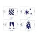 ART Kitchenware 2.76inch 8pcs Christmas Tree Cake & Cookie Stencil Set Cupcake Decoration Plastic Stencils for Cake (Gifts,Snowman,Socks,Knots,Snowflakes) Semi-Transparent ST-851S