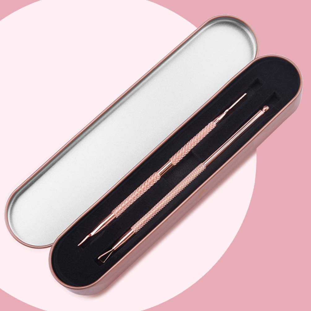 Cuticle Pusher & Cutter set, KINGMAS 2 Pack Gel Nail Polish Remover Tool Triangle Cuticle Peeler Scraper and Spoon Nail Cleanel Stainless Steel Manicure Tools: Beauty
