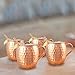 Artisan's Anvil Moscow Mule Mugs Set of 4 - Solid 16 oz Hammered Copper Barrel Mugs With Straws - Handmade Unlined Gift Set