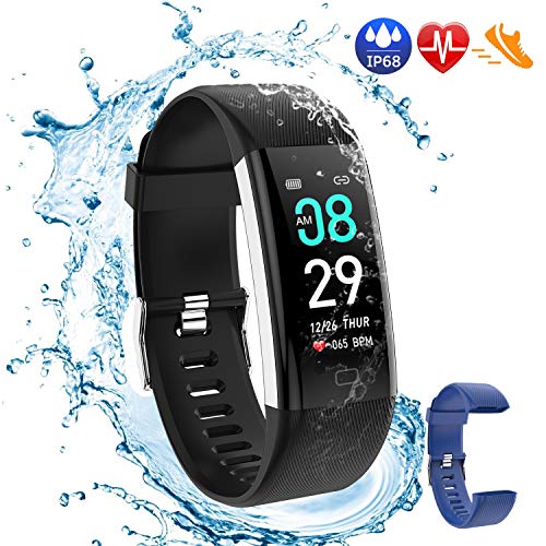Damaiu Fitness Tracker, Activity Tracker Watch with Heart Rate Blood Pressure Blood Oxygen Sleep Monitorï¼ŒIP68 Waterproof Smart Step Counter Calorie Counter Pedometer Watch for Women Men Kids