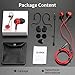 Gaming Earbuds,Headphones with Adjustable Mic Wired in-Ear Headphones E-Sport Earphones for Nintendo Switch, Xbox One, PS4, PC, Laptop, Cellphone with 3.5mm Jack(G100X, Volume Control) (Red)
