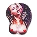 Mouse Pad with Wrist Support Gel - 3D Sexy Mouse Pad, Nude Girl Mouse Pad with Boobs Cushion