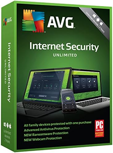 AVG Technologies AVG Internet Security 2018, Unlimited Devices, 2 Years [Key Card]