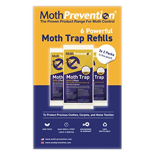 MothPrevention Powerful Moth Trap Refill Strips 3X Twin Packs (6