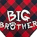 2 PCS Plaid Dog Bandana with Big Brother Printing Reversible Triangle Bibs Scarf Accessories for Dogs Cats Red & Blue