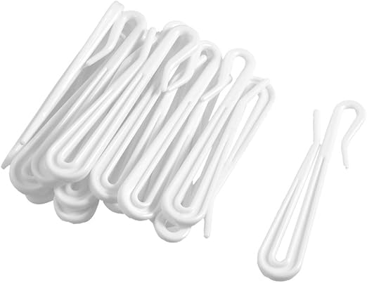 Amazon Com Uxcell Plastic Window Curtain Hooks 16 Pcs White Home